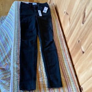 William Rast Sculpted High Rise 25 black skinny jeans NWT